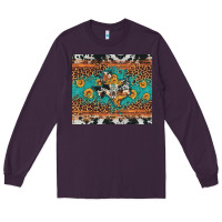 Plum bull skull texas map sunflower leopard cowhide Long Sleeve Tee - Artiststas