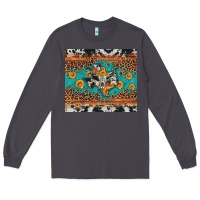 Smoke bull skull texas map sunflower leopard cowhide Long Sleeve Tee - Artiststas