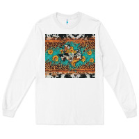 White bull skull texas map sunflower leopard cowhide Long Sleeve Tee - Artiststas