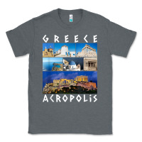 Charcoal Heather greece acropolis famous sights gallery traveler souvenir t shirt Classic Tee - baoMotion