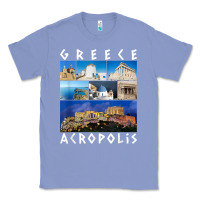 Colony Blue greece acropolis famous sights gallery traveler souvenir t shirt Classic Tee - baoMotion