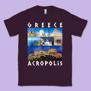 Greece Acropolis Famous Sights Gallery Traveler Souvenir T Shirt Classic Tee Designed By Baomotion