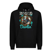 Black western rodeo darlin' bullfighter serape cowhide turquoise gemstones Premium Hoodie - BarkalooDesign