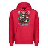 Cardinal western rodeo darlin' bullfighter serape cowhide turquoise gemstones Premium Hoodie - BarkalooDesign