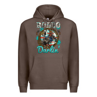 Coffee western rodeo darlin' bullfighter serape cowhide turquoise gemstones Premium Hoodie - BarkalooDesign