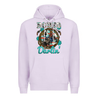 Lilac western rodeo darlin' bullfighter serape cowhide turquoise gemstones Premium Hoodie - BarkalooDesign