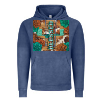 Vintage Denim blessed cross Vintage Hoodie - BarkalooDesign