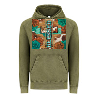 Vintage Olive blessed cross Vintage Hoodie - BarkalooDesign