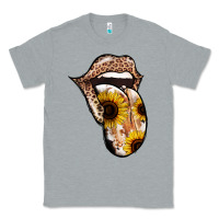 Heather Grey Leopard Sunflower Tongue Classic Tee - Jasminsmagicworld