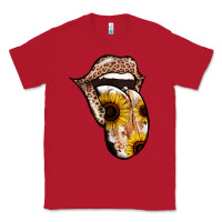 Red Leopard Sunflower Tongue Classic Tee - Jasminsmagicworld