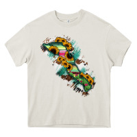 Cream Baja California Sur State Of Mexico Map Heavy Core Tee - RanaPortraitStore