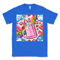True Royal unicorn coffe cup and star with rainbow seamless pattern bbs Classic Tee - BundleAndBundleShop