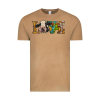 Vintage Camel Western Love Holstein Cow Vintage Tee - LillyAllenDesigns