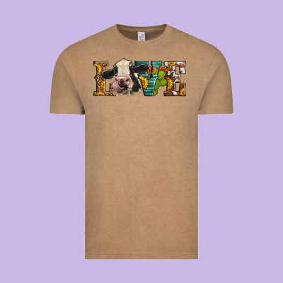Western Love Holstein Cow Vintage Tee Designed By Lillyallendesigns