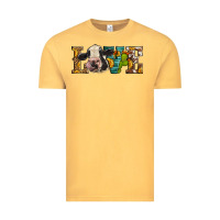 Vintage Mustard Western Love Holstein Cow Vintage Tee - LillyAllenDesigns