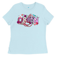Baby Blue Valentine OBGYN Ladies Tee - CowhideDigitalArt