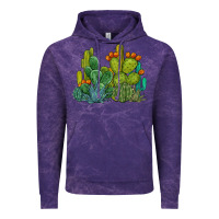 Cloud Purple watercolor cactus Vintage Hoodie - BarkalooDesign