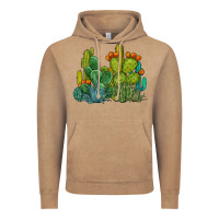 Vintage Coffee watercolor cactus Vintage Hoodie - BarkalooDesign