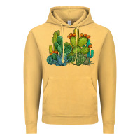 Vintage Mustard watercolor cactus Vintage Hoodie - BarkalooDesign