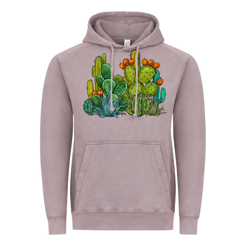 Watercolor Cactus Vintage Hoodie by BarkalooDesign | Teevron