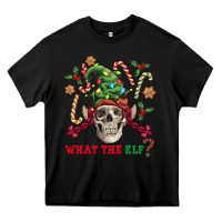 Black what the elf skull Heavy Core Tee - FaDigitalArtStudio