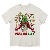 Cream what the elf skull Heavy Core Tee - FaDigitalArtStudio