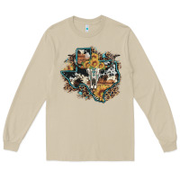 Mushroom bull skull leopard cowhide sunflower texas map Long Sleeve Tee - Artiststas