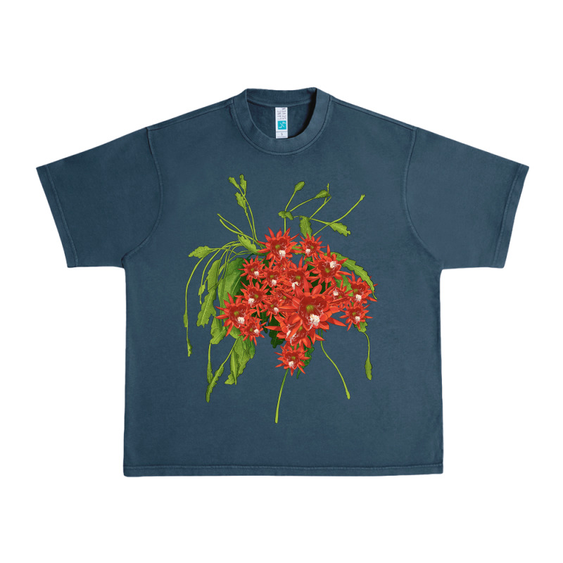 Red Orchid Cactus Urban Heavy Tee by LillyAllenDesigns | Teevron
