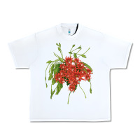 White Red Orchid Cactus Urban Heavy Tee - LillyAllenDesigns