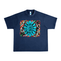 Navy cowhide and serape gemstone background Urban Heavy Tee - RanaPortraitStore