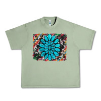 Oil Green cowhide and serape gemstone background Urban Heavy Tee - RanaPortraitStore