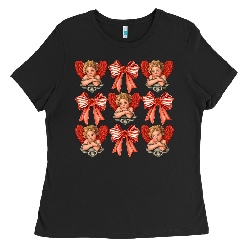 Valentines Eros And Bow Ladies Tee by CowhideDigitalArt | Teevron