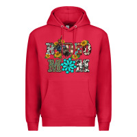 Cardinal western rodeo bullfighter mom turquoise gemstones  sunflowers Premium Hoodie - BarkalooDesign