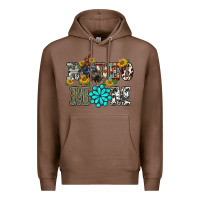 Chestnut western rodeo bullfighter mom turquoise gemstones  sunflowers Premium Hoodie - BarkalooDesign