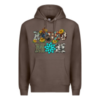 Coffee western rodeo bullfighter mom turquoise gemstones  sunflowers Premium Hoodie - BarkalooDesign