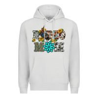 Dove Grey western rodeo bullfighter mom turquoise gemstones  sunflowers Premium Hoodie - BarkalooDesign
