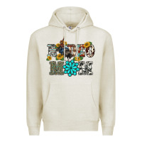 Oatmeal Heather western rodeo bullfighter mom turquoise gemstones  sunflowers Premium Hoodie - BarkalooDesign