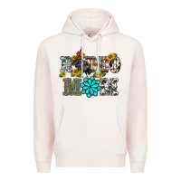 Pale Pink western rodeo bullfighter mom turquoise gemstones  sunflowers Premium Hoodie - BarkalooDesign