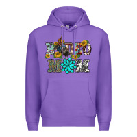Purple western rodeo bullfighter mom turquoise gemstones  sunflowers Premium Hoodie - BarkalooDesign