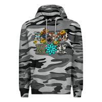 Slate Camo western rodeo bullfighter mom turquoise gemstones  sunflowers Premium Hoodie - BarkalooDesign