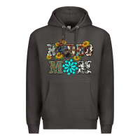 Smoke western rodeo bullfighter mom turquoise gemstones  sunflowers Premium Hoodie - BarkalooDesign