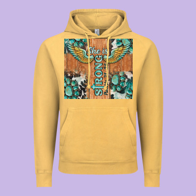 She Is Strong Tumbler Vintage Hoodie Designed By Barkaloodesign