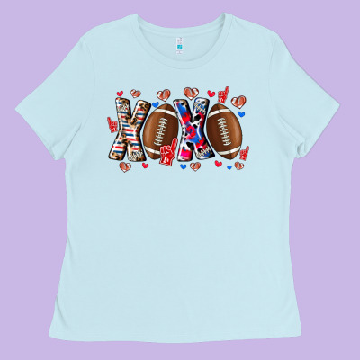 Xox Football Ladies Tee Designed By Cowhidedigitalart