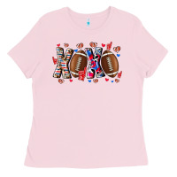 Bubblegum Pink Xox Football Ladies Tee - CowhideDigitalArt