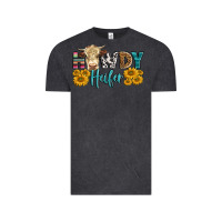 Vintage Black Western Howdy Heifer With Simmental Cow Vintage Tee - LillyAllenDesigns
