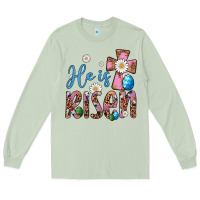 Matcha he is risen cross Long Sleeve Tee - Artiststas