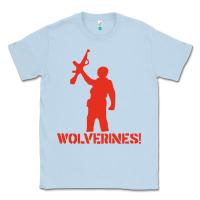 Dusty Blue red dawn wolverines Classic Tee - baoMotion