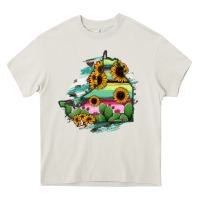 Cream Campeche State Of Mexico Map Heavy Core Tee - RanaPortraitStore