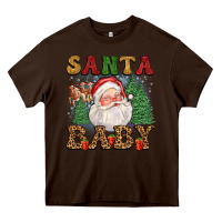 Chocolate Brown santa baby Heavy Core Tee - FaDigitalArtStudio