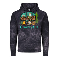 Cloud Black camping life caravan and gnome Vintage Hoodie - BarkalooDesign